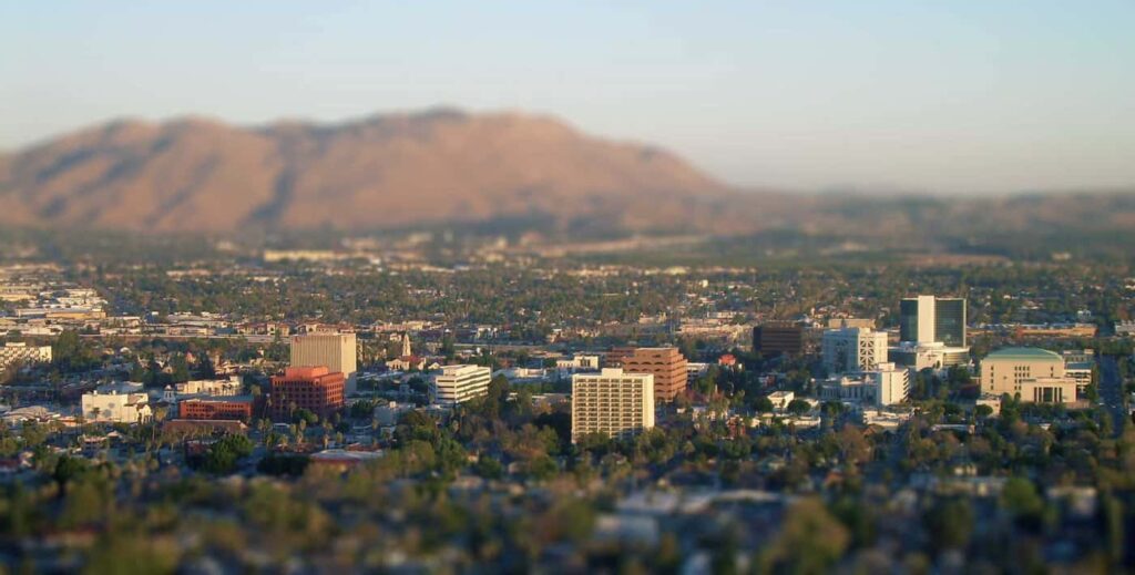 photo of Riverside CA from above